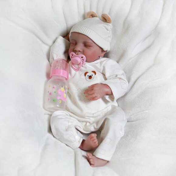 Realistic Newborn Baby Dolls Vinyl Silicone Real Lifelike Reborn Girl Doll Gift - Picture 6 of 7